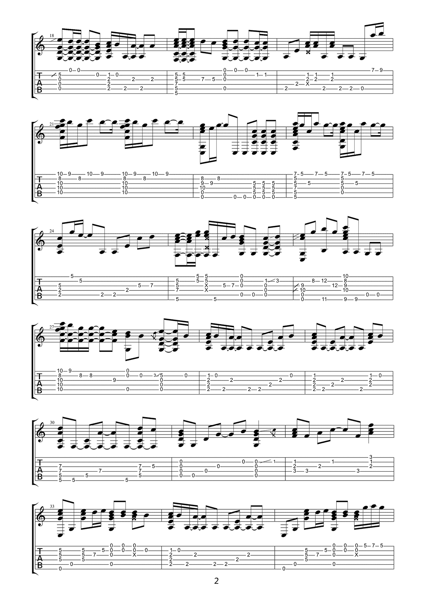 你就不要想起我吉他谱_吉他弹唱谱_田馥甄第2张